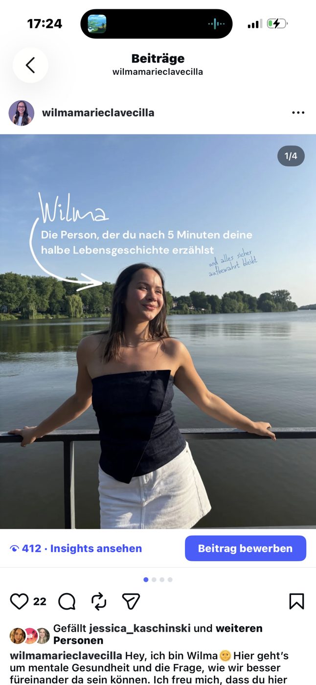 Instagram Beitrag: Vorstellungspost