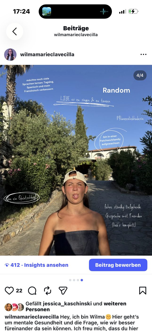 Instagram Beitrag: Random Facts